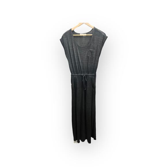 Time & Tru Women's Heather Black Maxi Dress SIZE Medium - Picture 1 of 6
